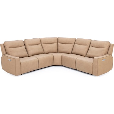 Blake Leather 5-Pc Fully Loaded Reclining Modular