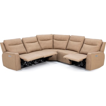 Blake Leather 5-Pc Fully Loaded Reclining Modular