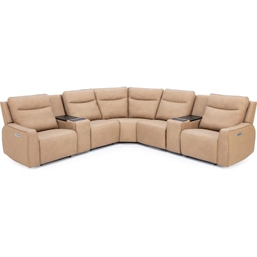 Blake Leather 7-Pc Fully Loaded Reclining Modular