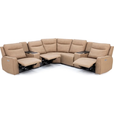 Blake Leather 7-Pc Fully Loaded Reclining Modular