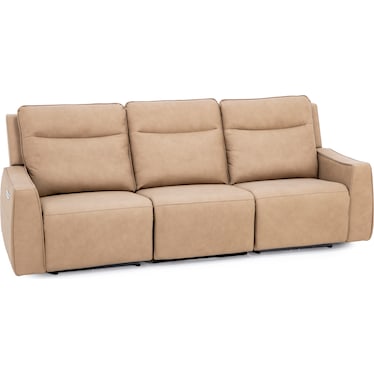 Blake Leather 3-Pc Fully Loaded Reclining Sofa