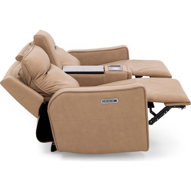 Blake Leather 3-Pc Fully Loaded Reclining Console Loveseat