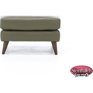 Naomi Leather Ottoman in Oregano