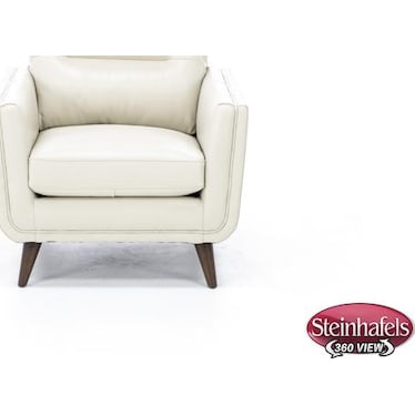 Naomi Leather Chair in Stone