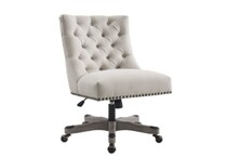 lino beige desk chair nat  