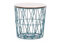 lino blue chairside table san  