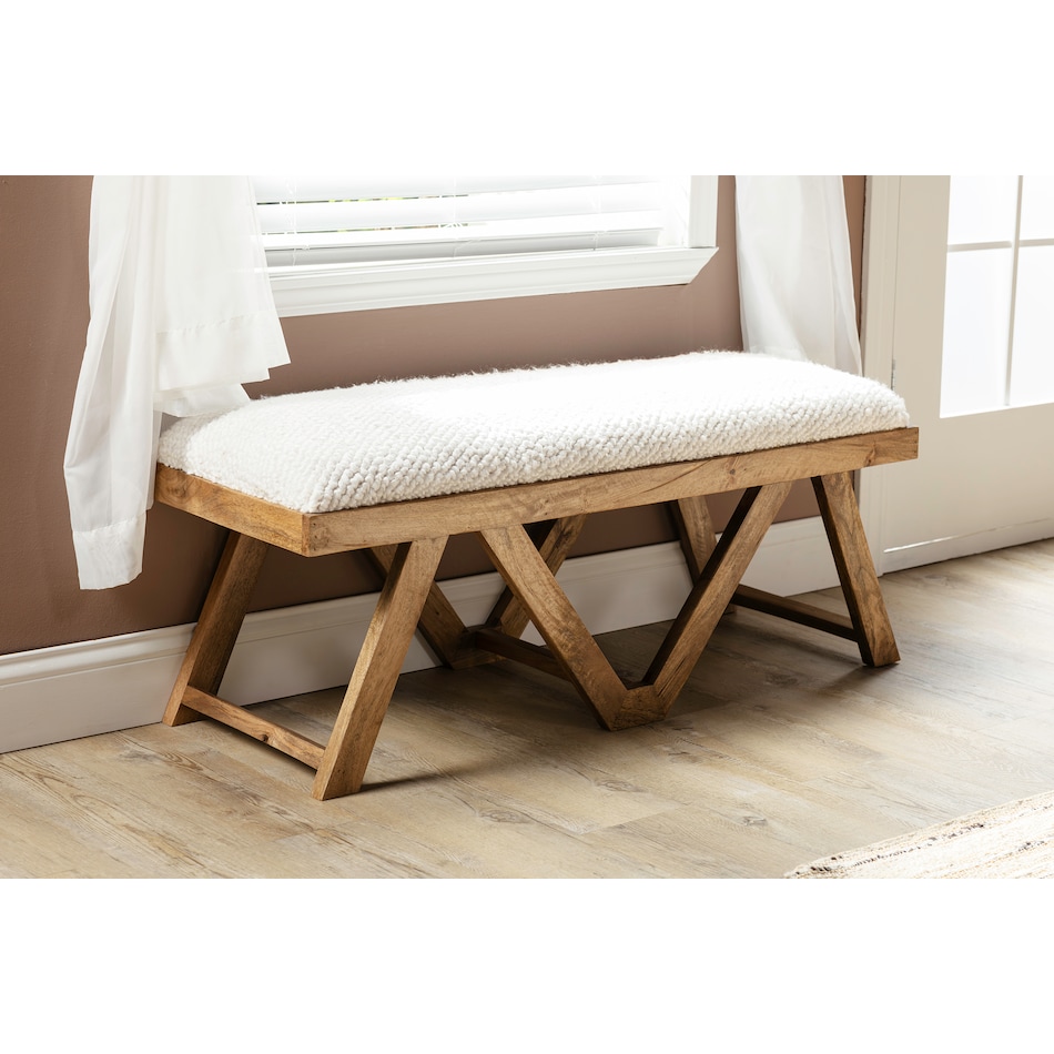 lino brown bench trunk lifestyle image lobby  