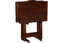 lino brown chairside table tan  
