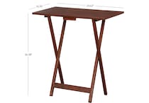lino brown chairside table tan  