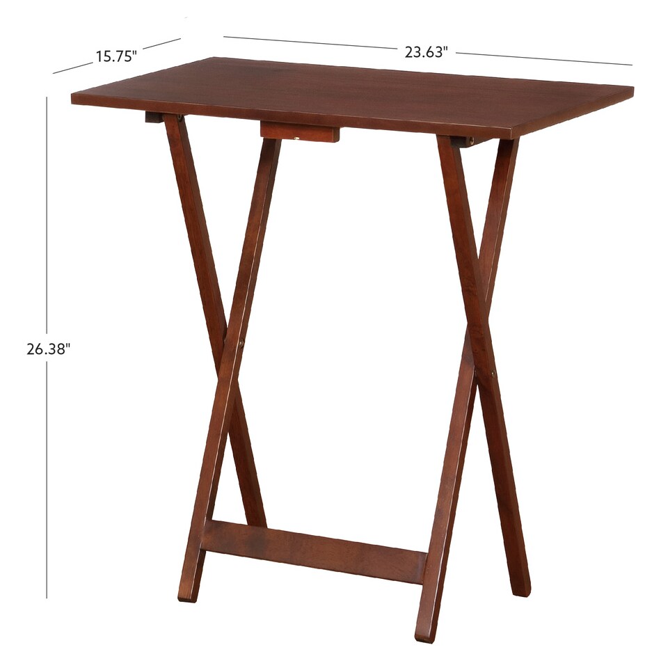 lino brown chairside table tan  