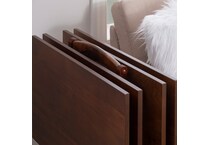 lino brown chairside table tan  
