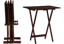 lino brown chairside table tan  