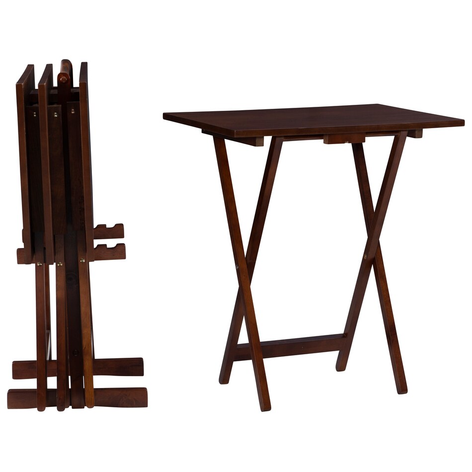 lino brown chairside table tan  