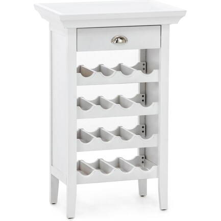 White Wine Cabinet with Removable Tray