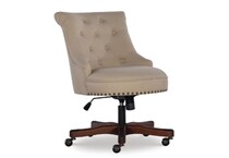 linon beige desk chair ric  
