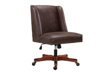 linon brown desk chair brn  