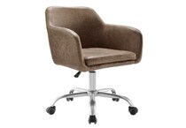 linon brown desk chair vnt  