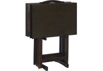 linon grey brown chairside table tan  