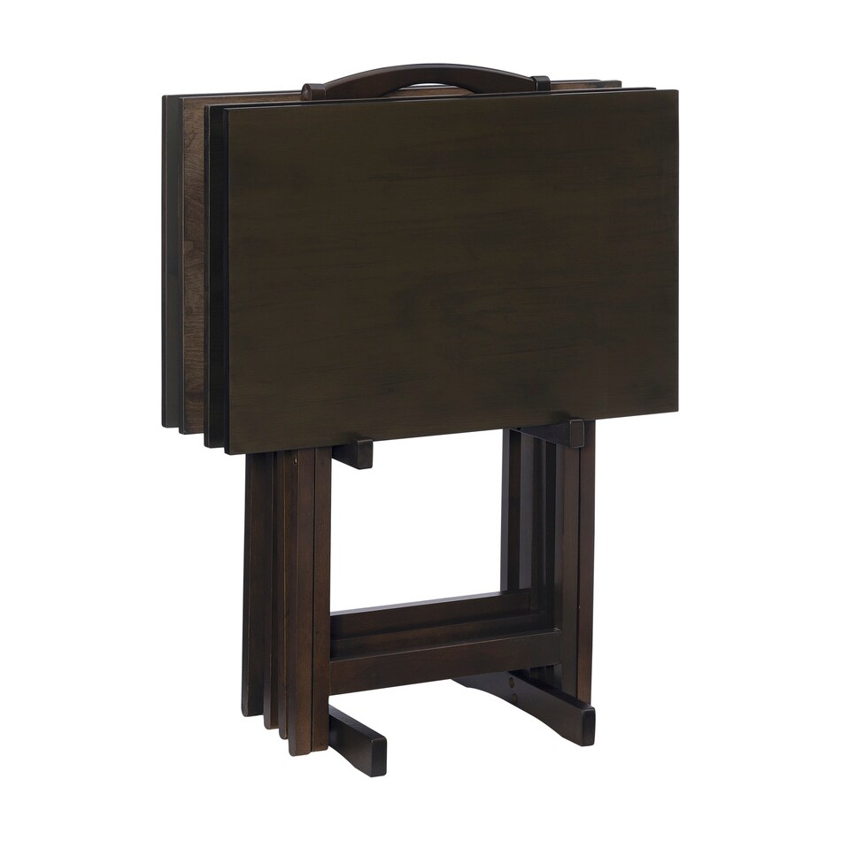linon grey brown chairside table tan  