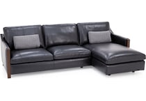 linv black sta lth sectional zpkg  