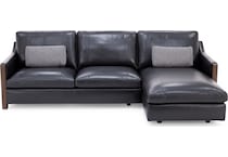 linv black sta lth sectional zpkg  