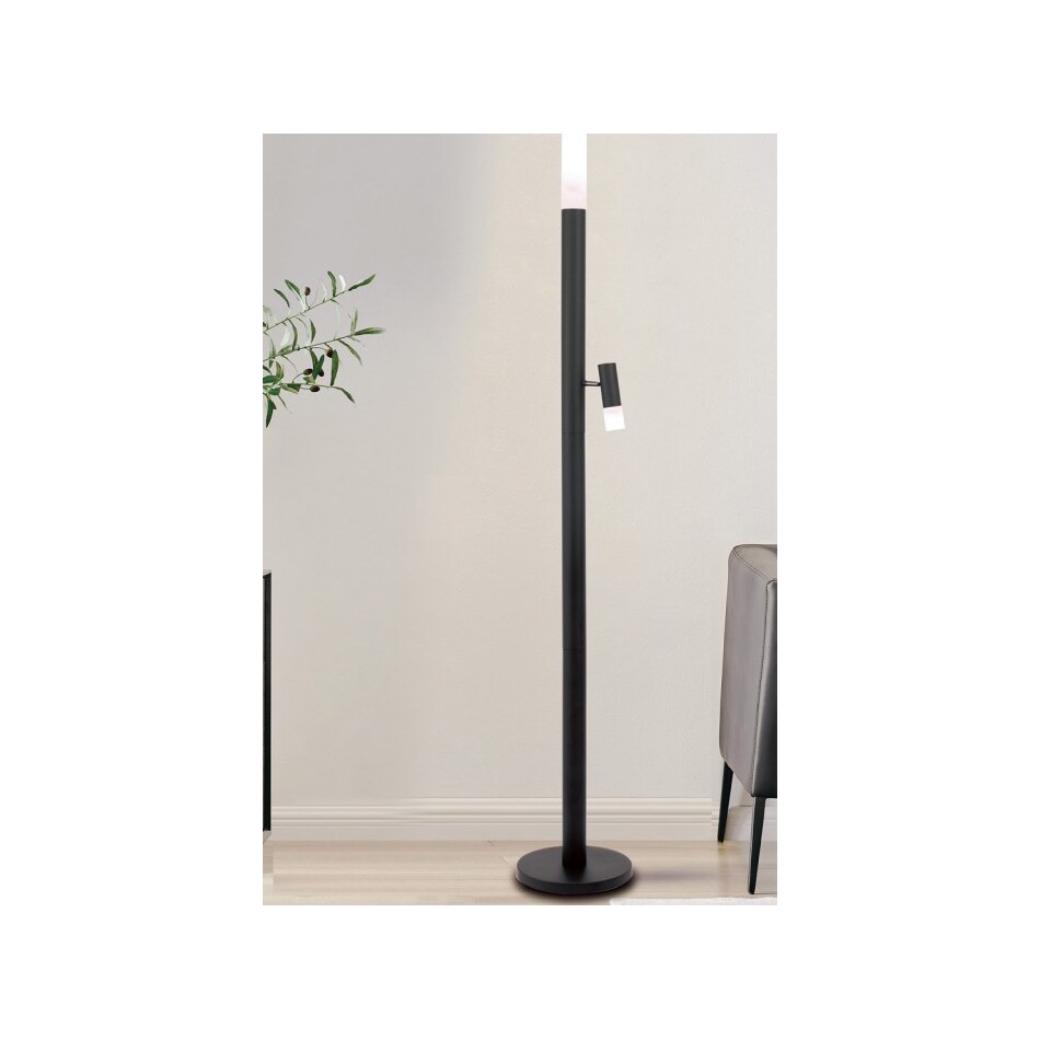 lite source black floor lamp   