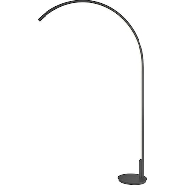Black LED Arc Lamp 74.25"H