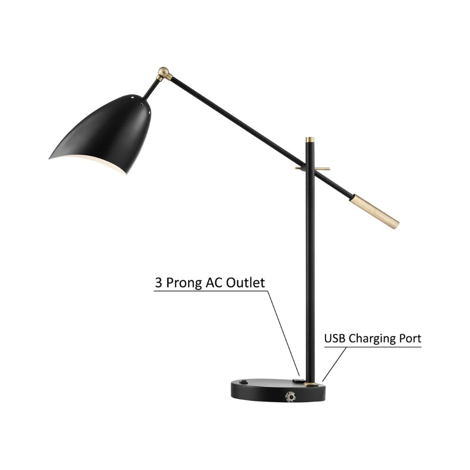 lite black desk lamp   