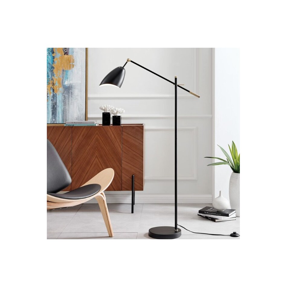 lite black floor lamp   