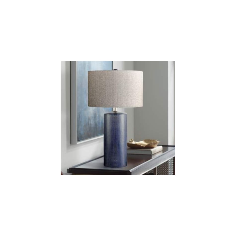 lite blue table lamp   