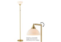 lite brass torchiere   