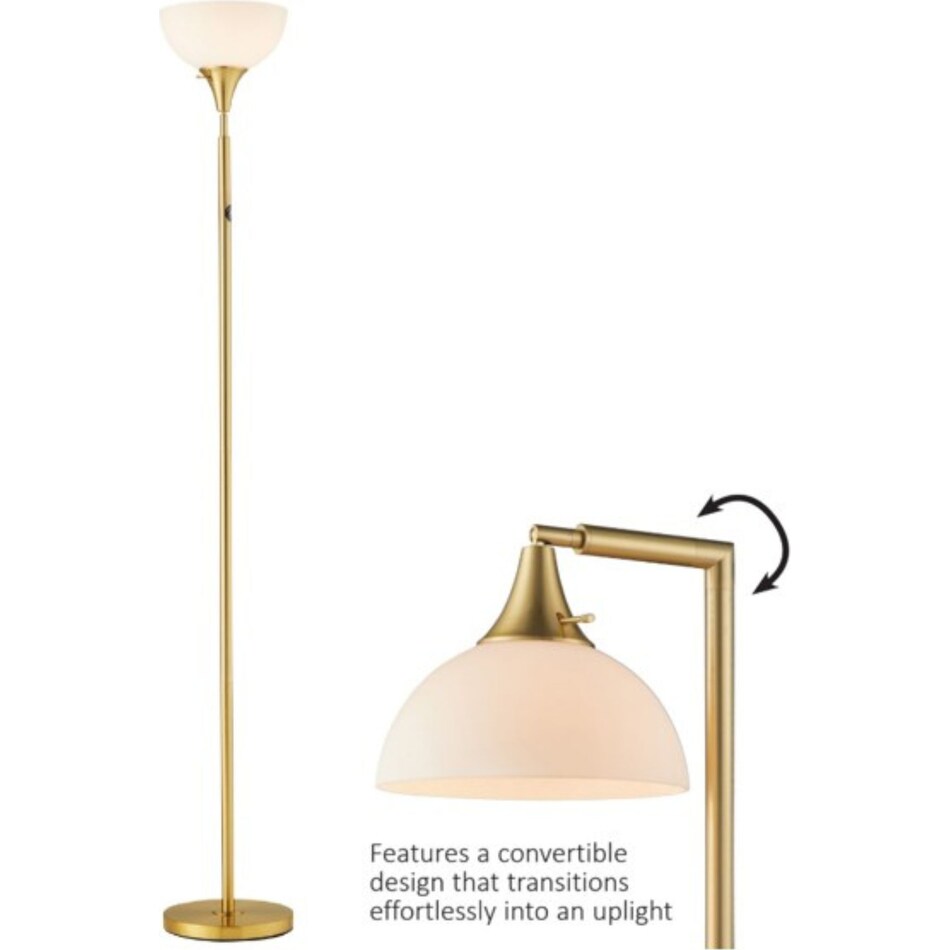 lite brass torchiere   