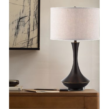 Bronze Metal Table Lamp 29"H