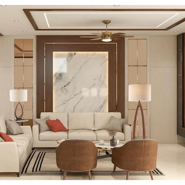 Brown Faux Wood Tear Drop Floor Lamp 65"H