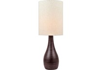lite brown table lamp   