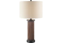 lite brown table lamp   