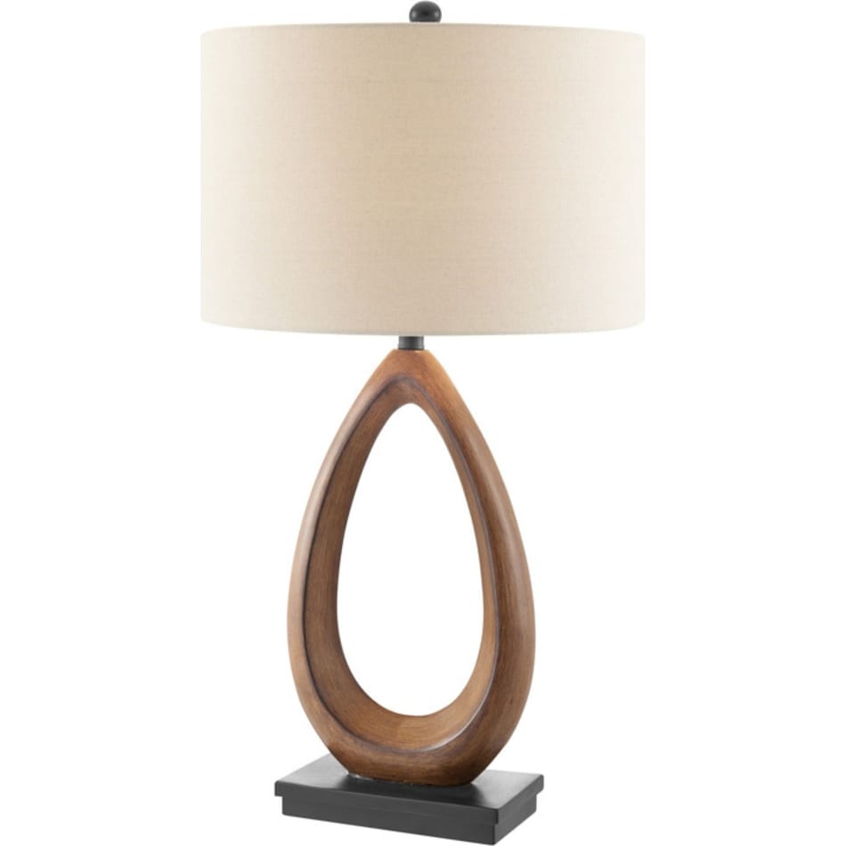 lite brown table lamp   