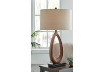 lite brown table lamp   