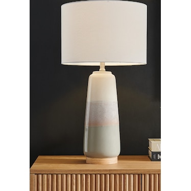 Pastel Ceramic Table Lamp 28.5"H
