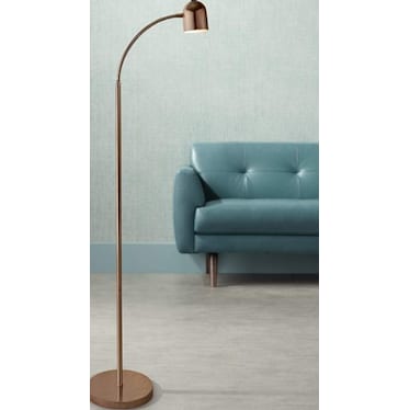 Rose Gold LED Floor Lamp 51"H