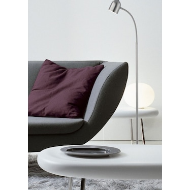 Brushed Nickel LED Floor Lamp 51"H