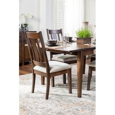Mason Upholstered Side Chair in Walnut