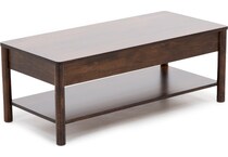 lj gascho furniture co brown cocktail table rds  