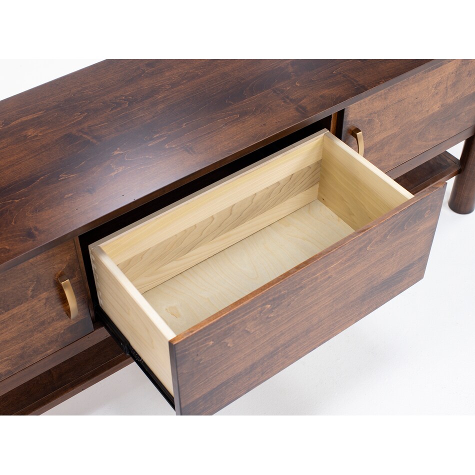 lj gascho furniture co brown console rds  