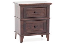 lj gascho furniture co brown two drawer   