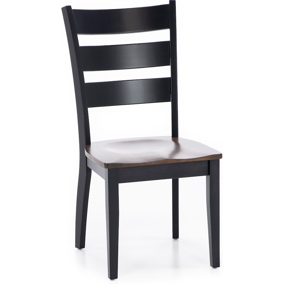 lj gascho furniture co walnut onyx inch standard seat height side chair   