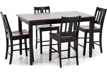 lj gascho furniture co walnut onyx inch counter height rectangle   