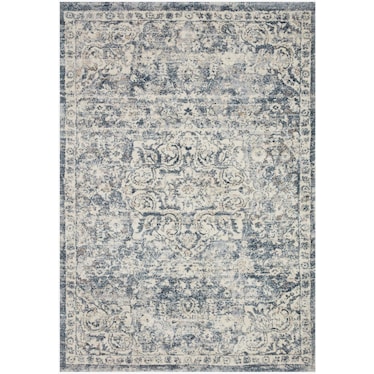Theory Ivory/Blue Area Rug