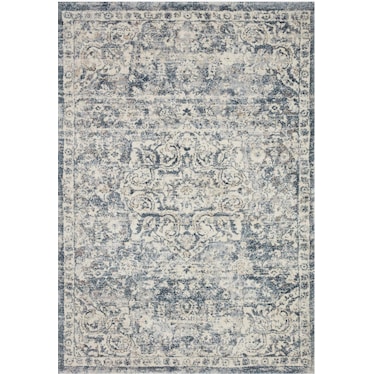 Theory Ivory/Blue Area Rug