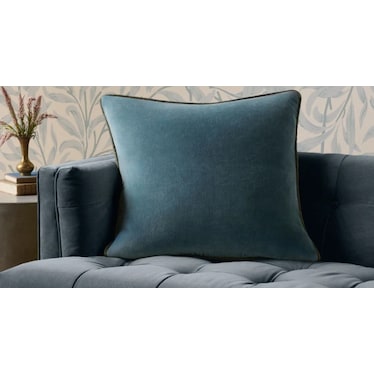 Blue Poly Pillow 22"W x 22"H